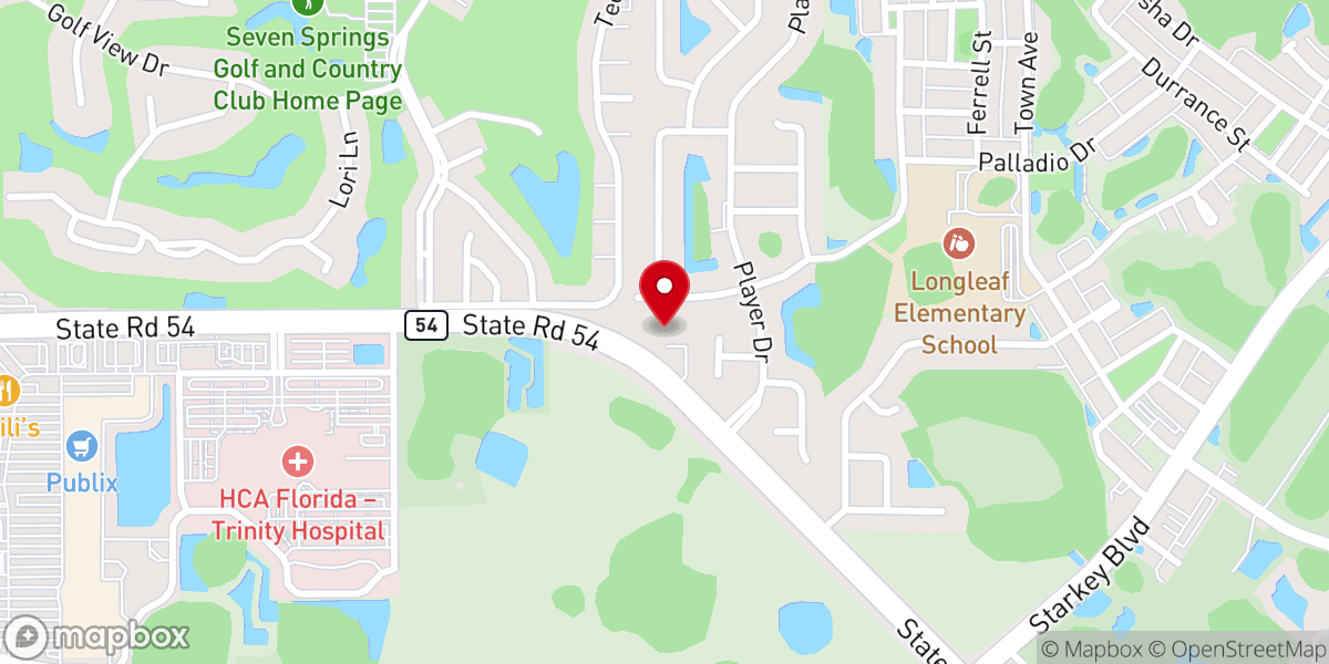 Map showing location of Bethel Baptist Church