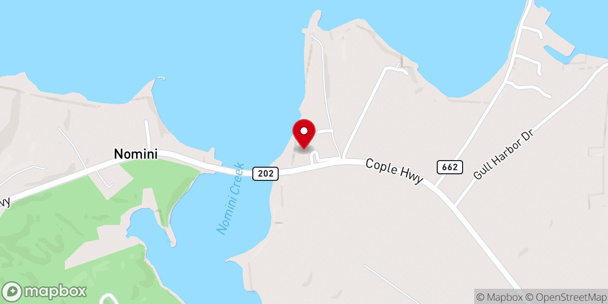 Map showing location of Nomini Church