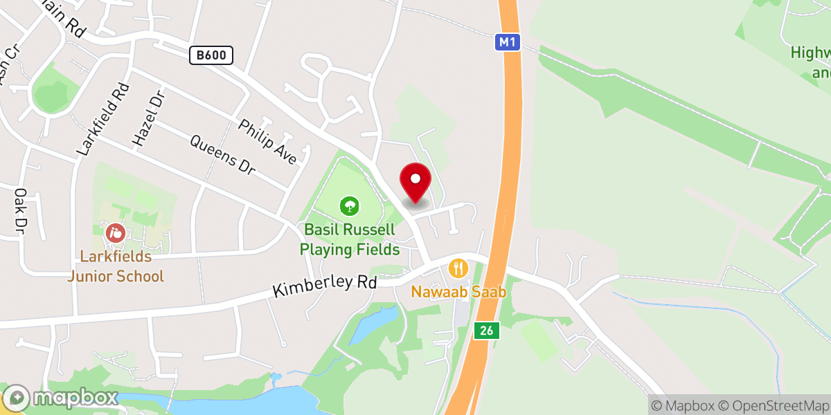 Map showing location of The Nottingham Christian Fellowship (Malayalam Pentecostal Church)