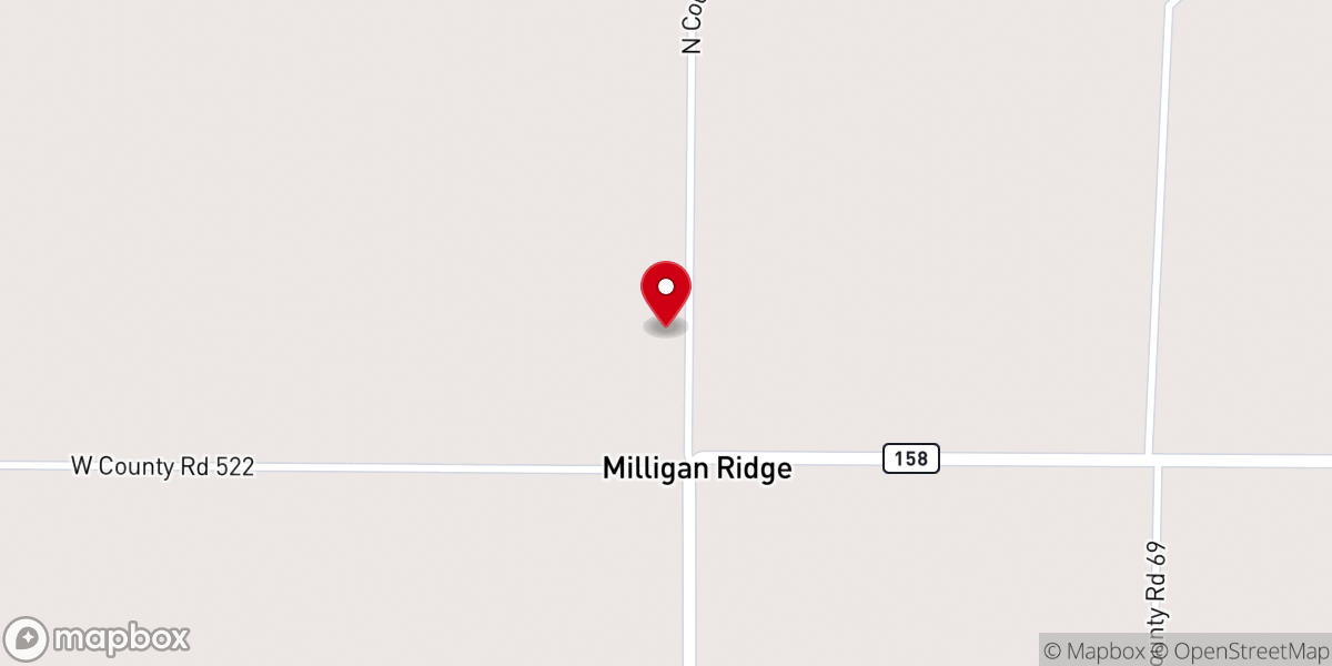 Map showing location of Milligan Ridge Missionary Baptist Church