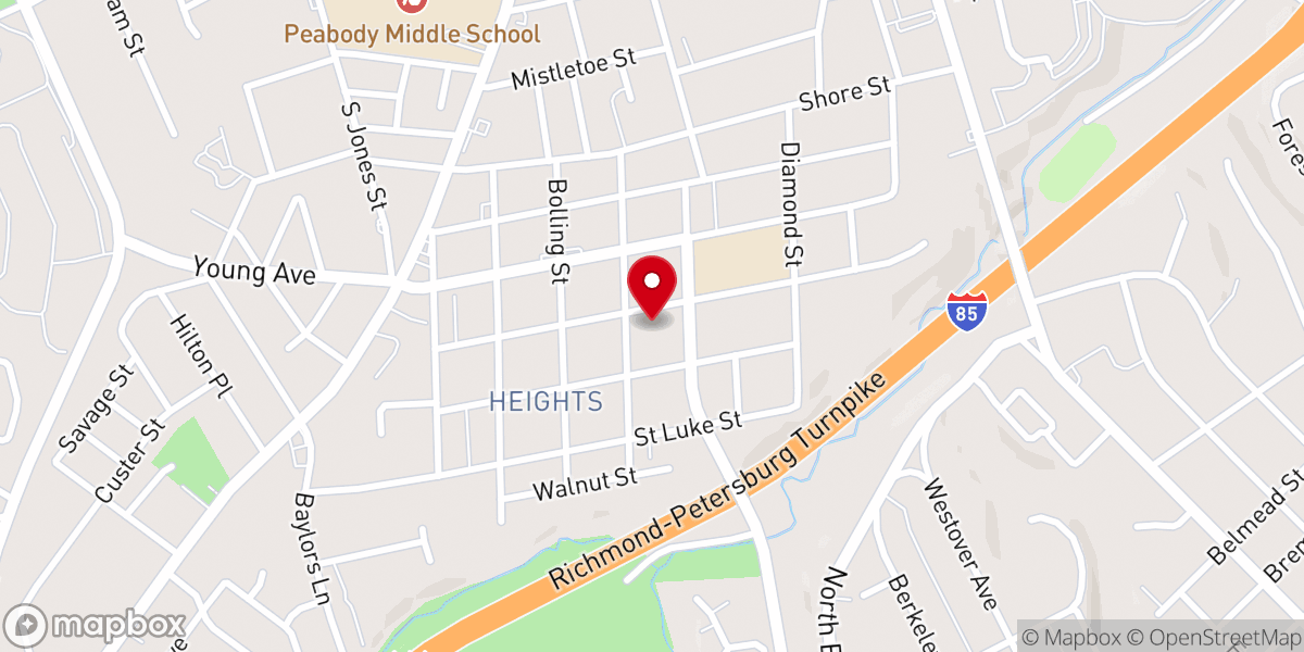 Map showing location of Royal Baptist Church