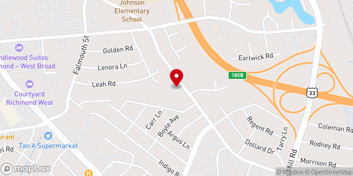 Map showing location of Richmond Brazilian Community Church