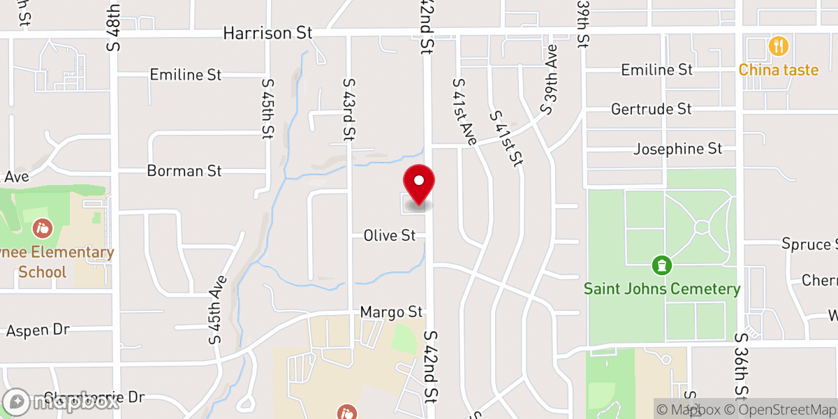 Map showing location of Christ the King Lutheran Church