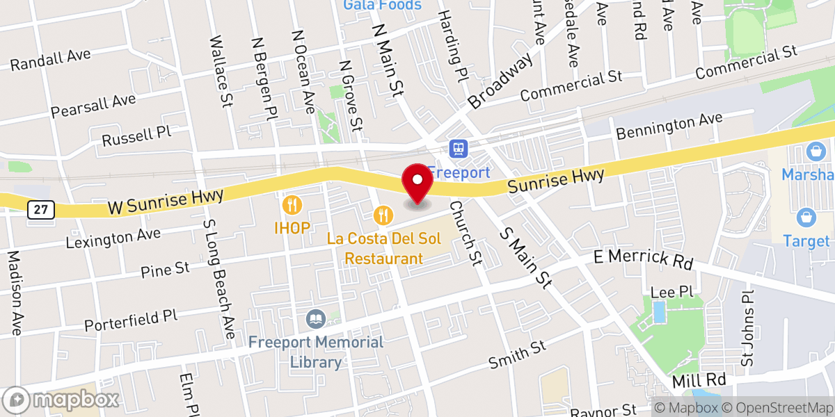 Map showing location of Freeport United Methodist Church