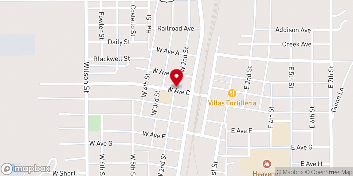 Map showing location of First Baptist Church - Food Distribution Center