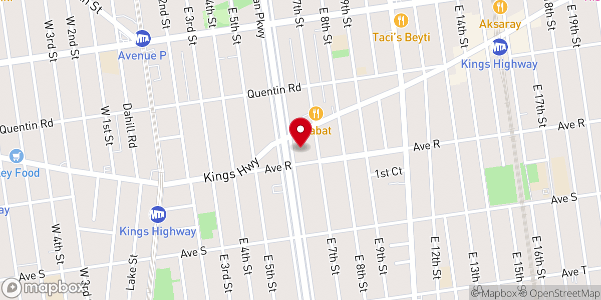 Map showing location of Young Israel Of Ocean Parkway