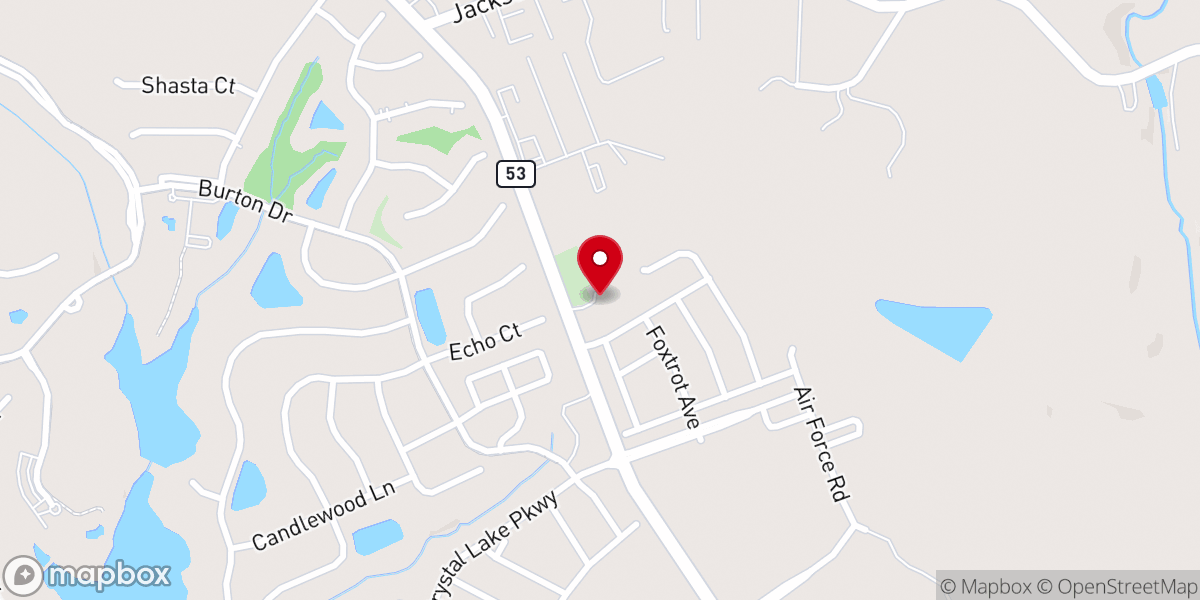 Map showing location of New Hope A.M.E. Church Hoschton