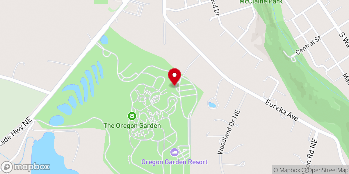 Map showing location of The Oregon Garden