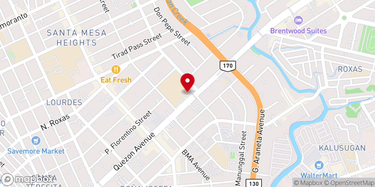 Map showing location of Santo Domingo Church - National Shrine of Our Lady of the Most Holy Rosary (Diocese of Cubao)