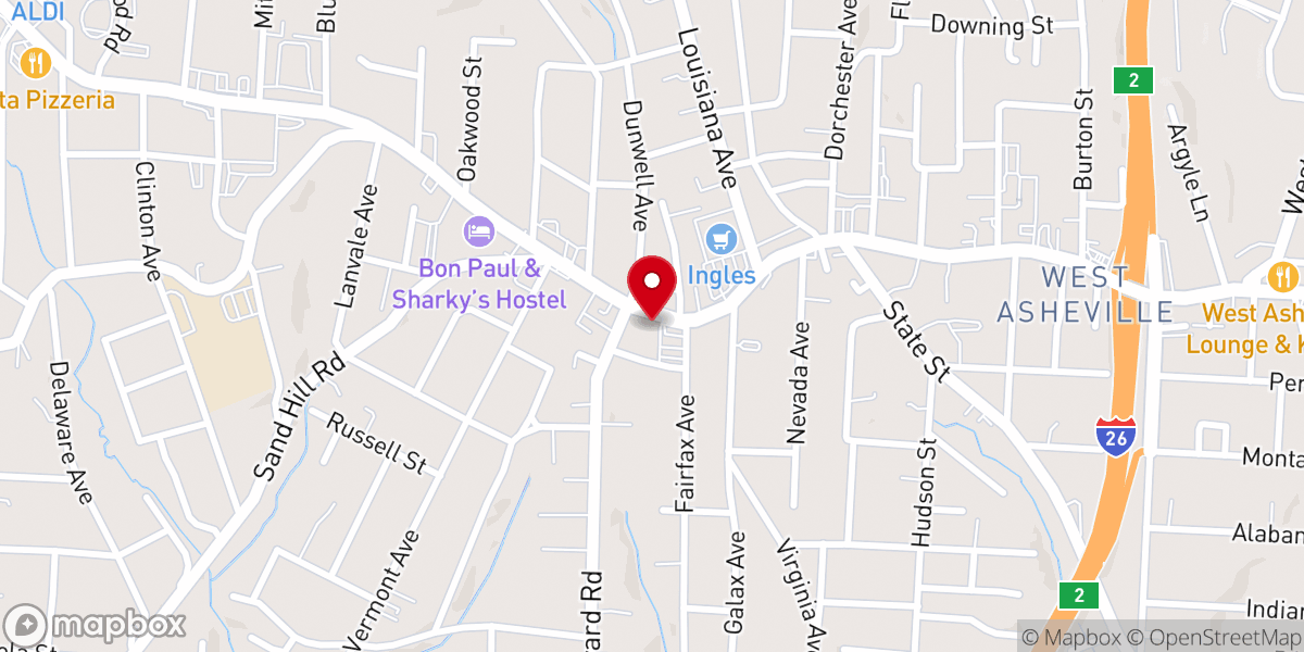 Map showing location of Grace Baptist Church