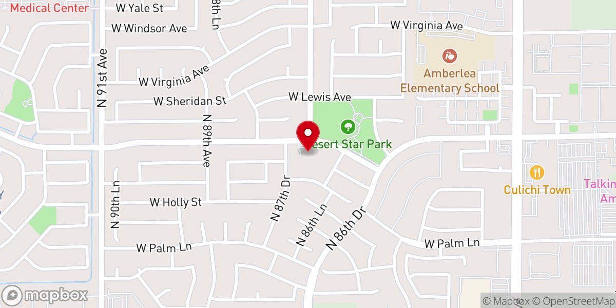 Map showing location of New Life Baptist Church