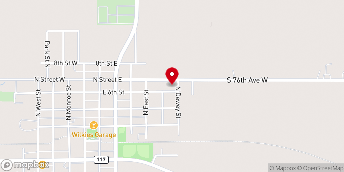 Map showing location of Christian Reformed Church