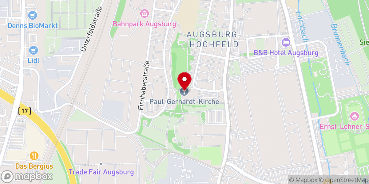 Map showing location of Evangel.-Luth. Pfarramt Paul-Gerhardt-Kirche