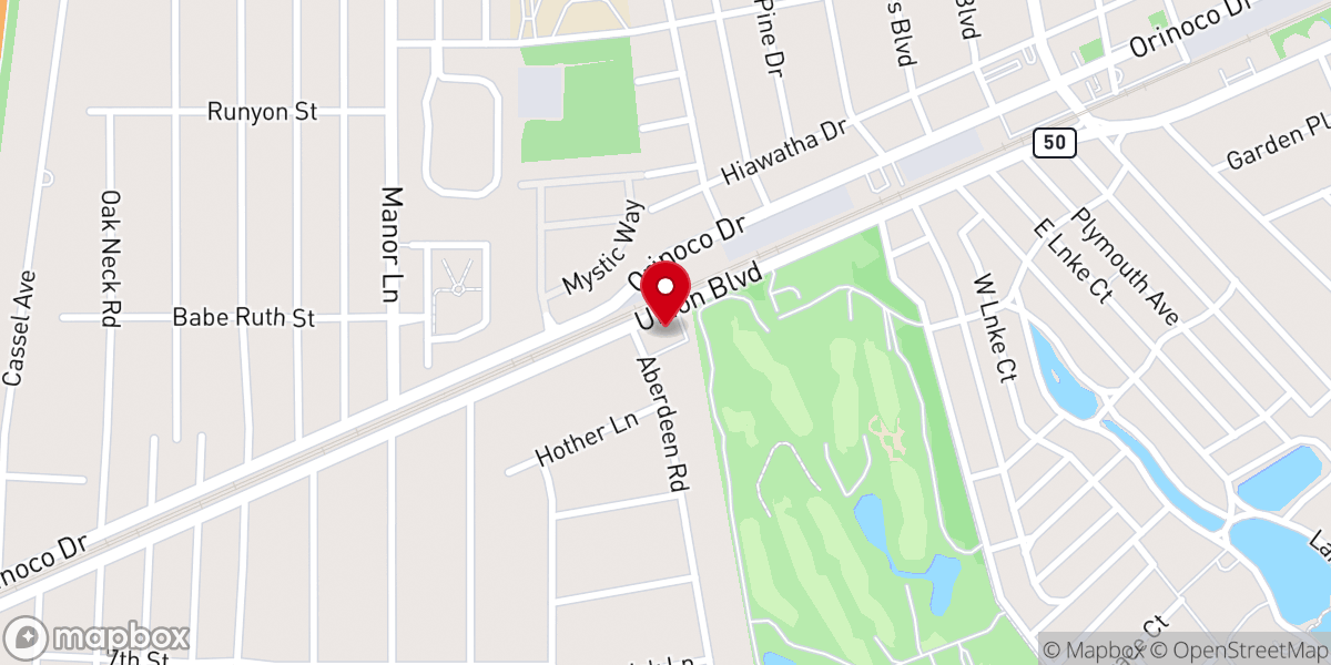 Map showing location of Calvary Baptist Church