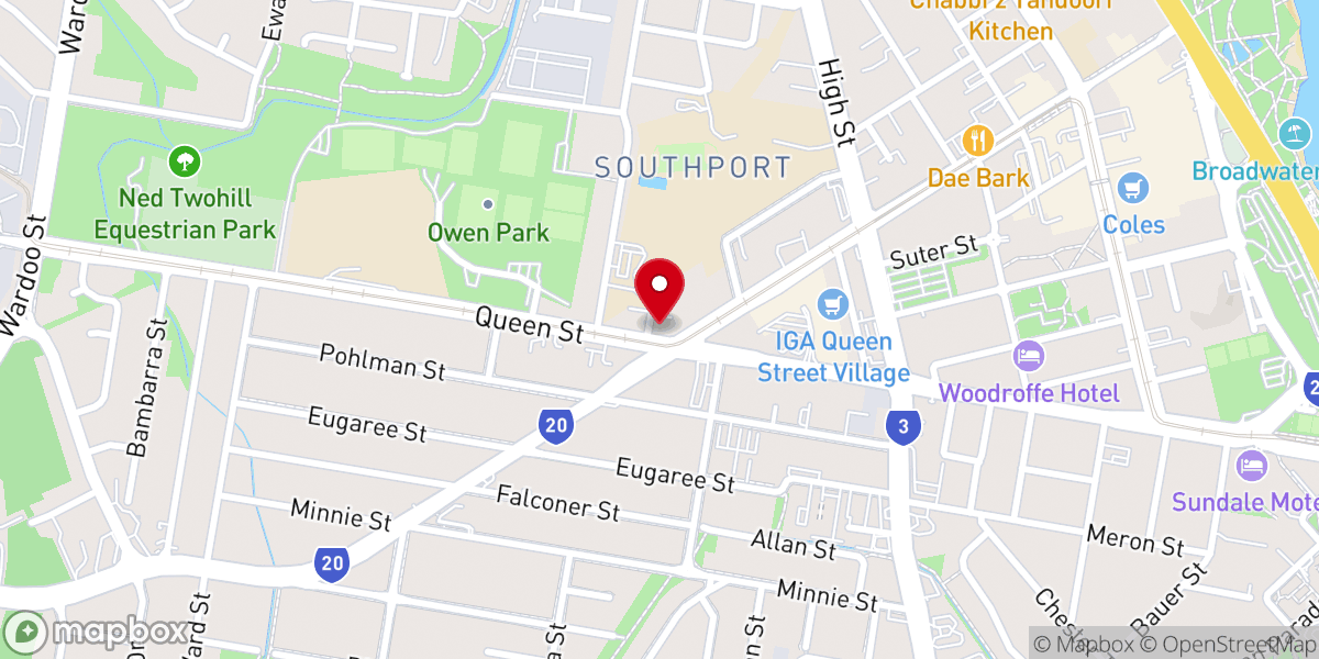 Map showing location of Trinity Lutheran Church