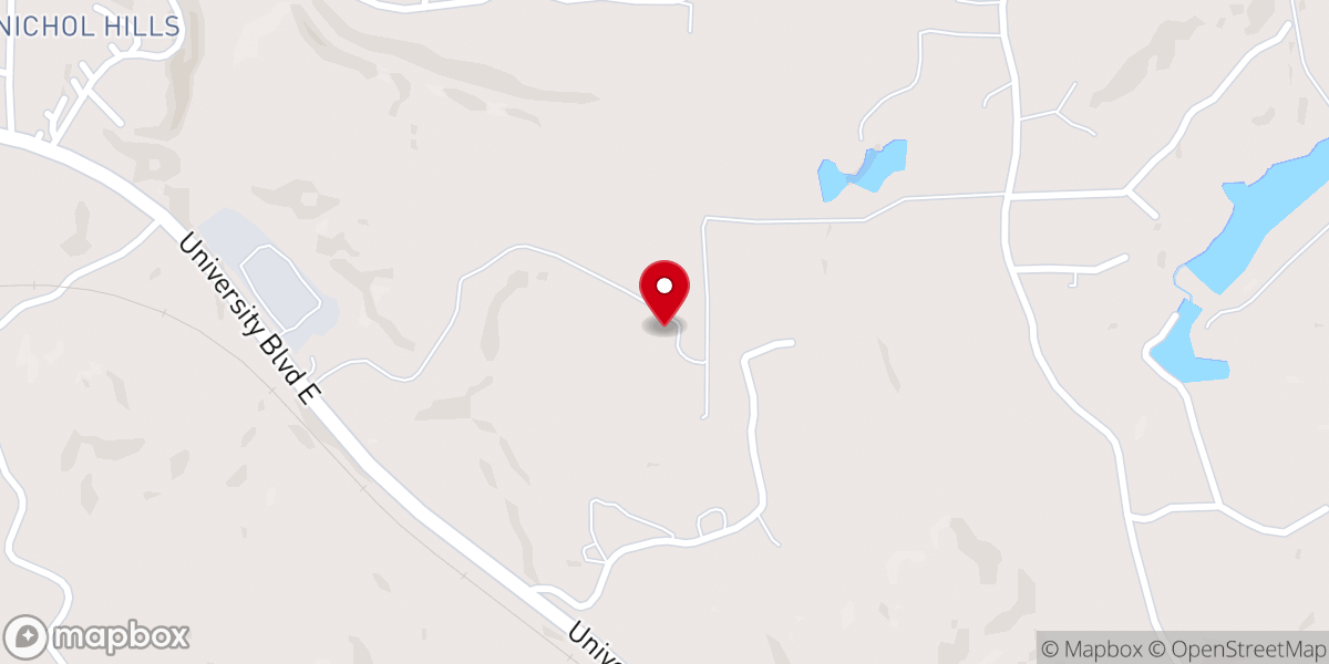 Map showing location of Wildwood Baptist Church