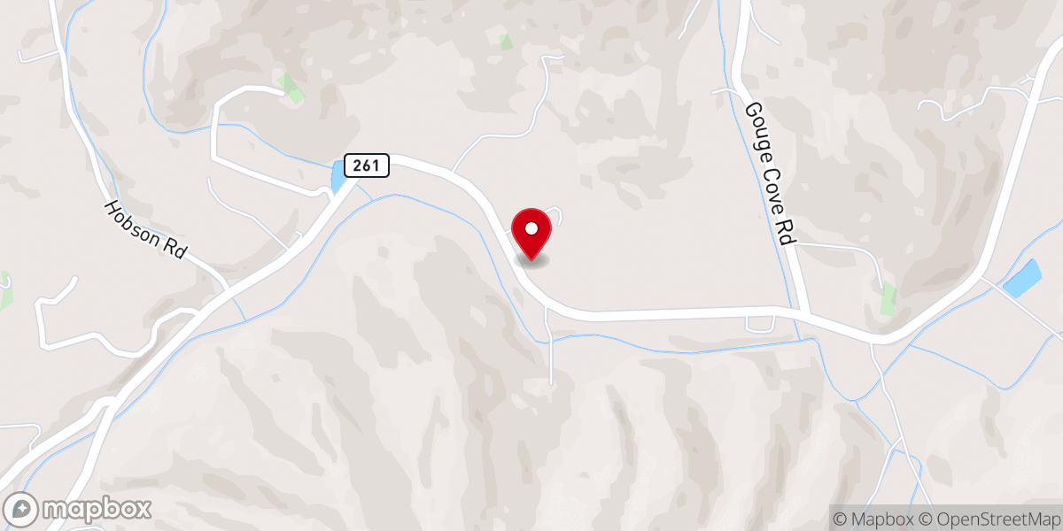 Map showing location of Cloudland Church