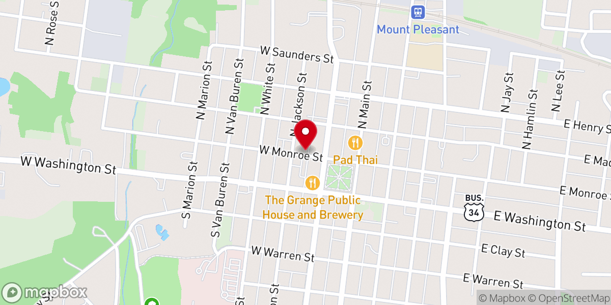 Map showing location of Gray Barn Industries