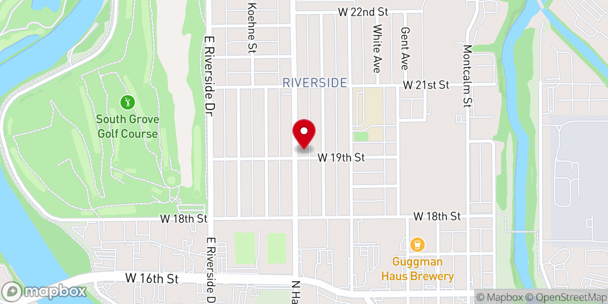 Map showing location of Ebenezer Missionary Baptist Church