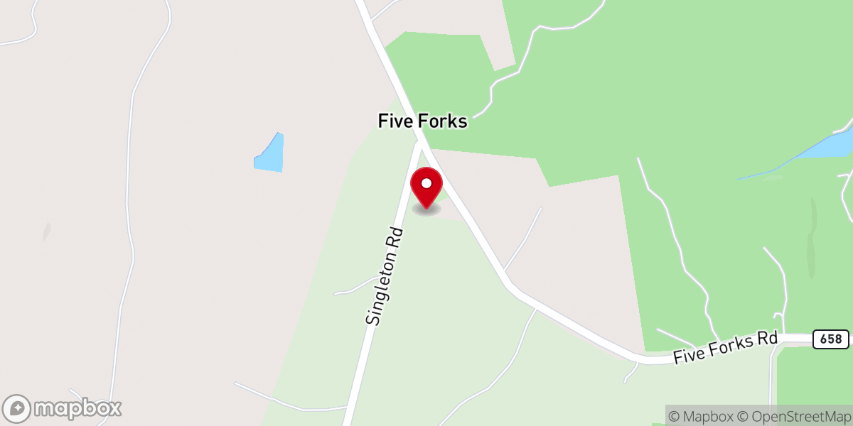 Map showing location of Bethpeor Church