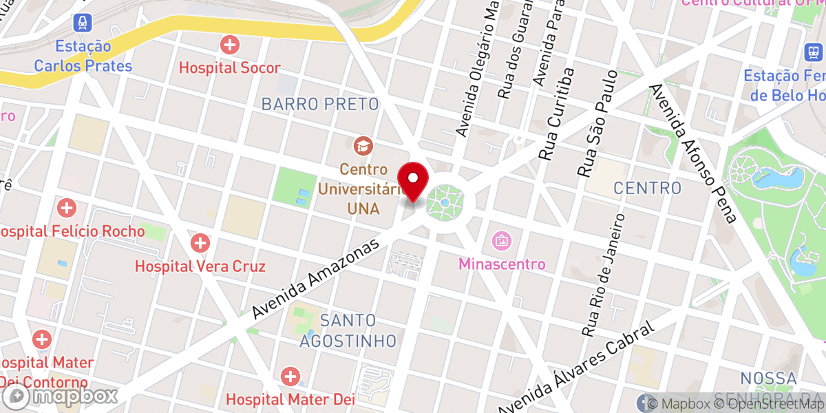 Map showing location of Primeira Igreja Batista de Belo Horizonte | Minas Gerais