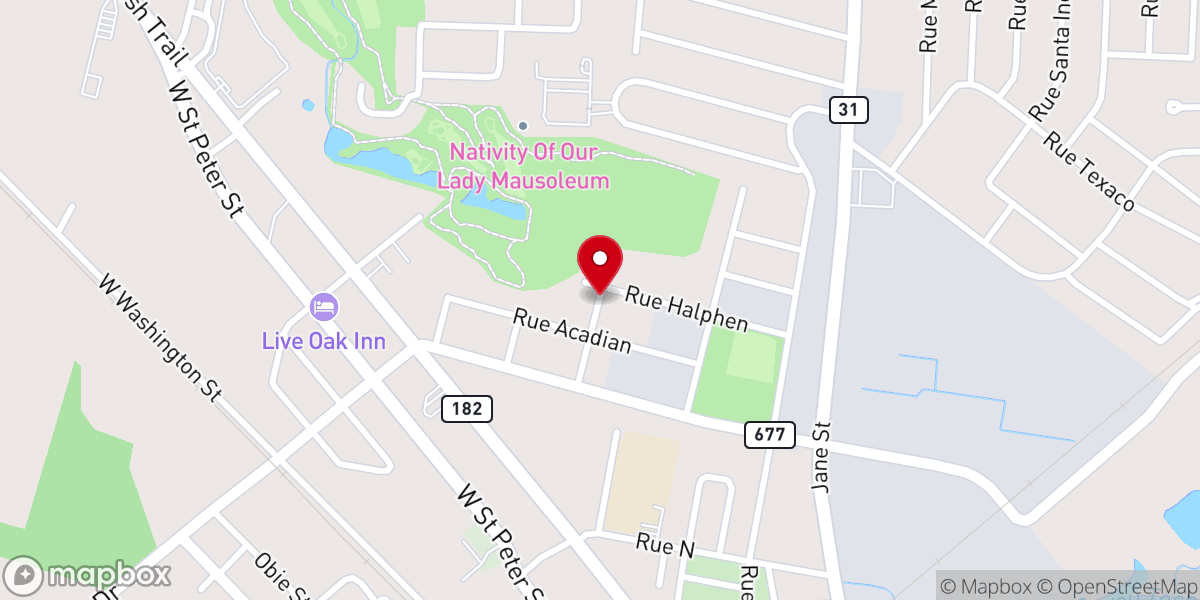 Map showing location of New Life Worship Center