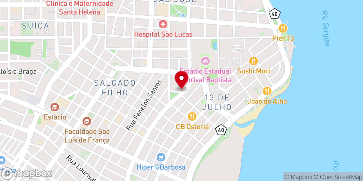 Map showing location of Igreja Batista Vida Plena - Aracaju