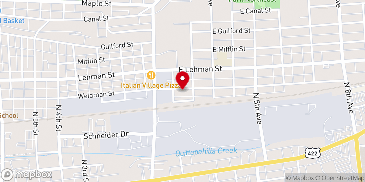 Map showing location of Holy Resurrection of Christ Serbian Orthodox Church