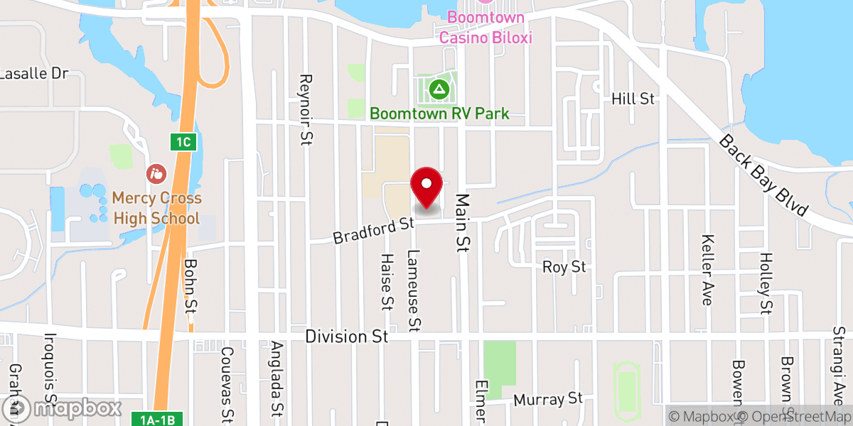 Map showing location of Blessed Francis Xavier Seelos Catholic Church