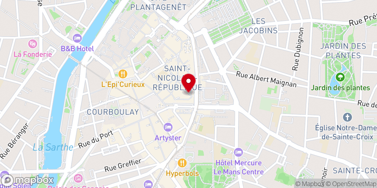 Map showing location of Soeurs de la Miséricorde