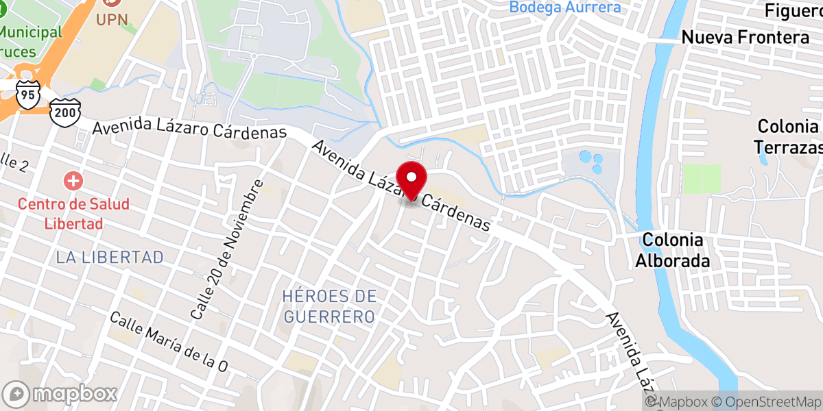 Map showing location of Templo Evangélico El Divino Redentor Asambleas de Dios