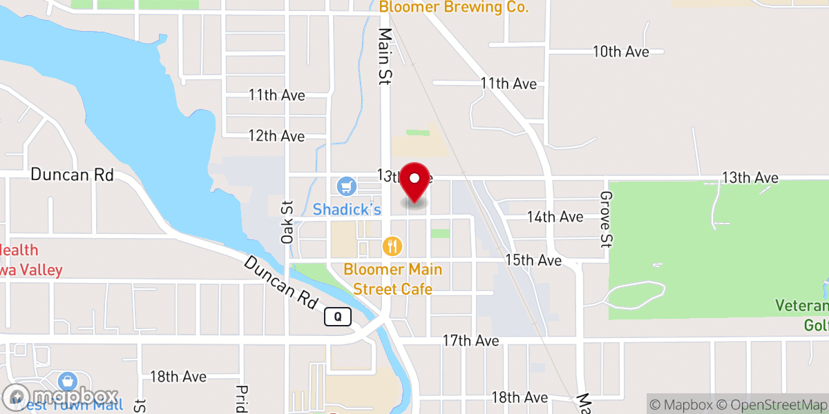 Map showing location of St. Paul Lutheran School