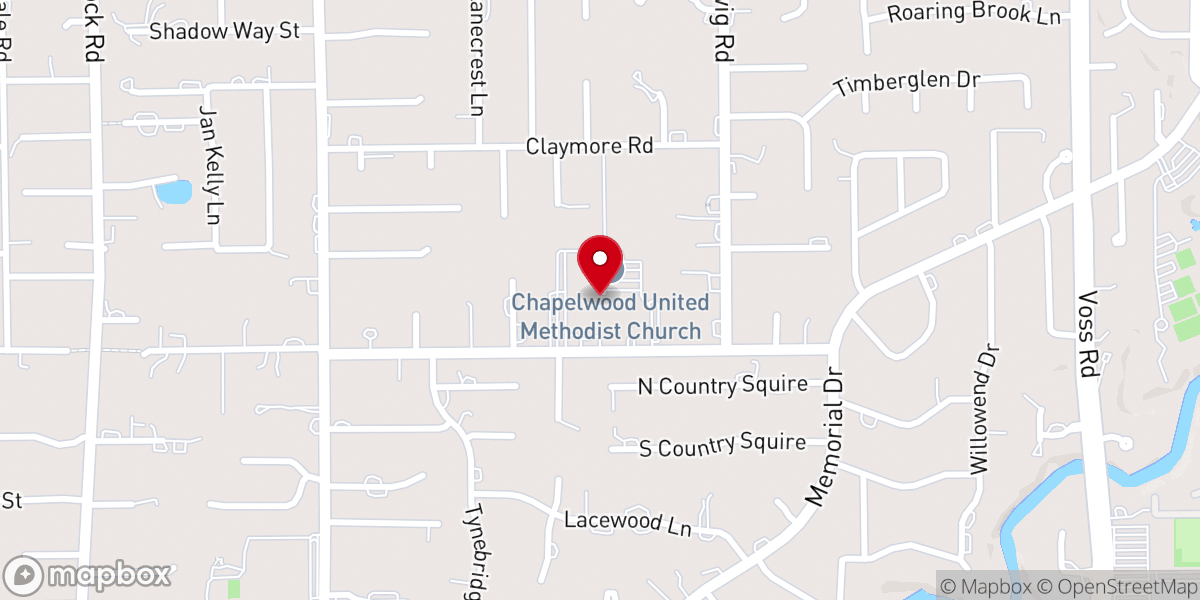 Map showing location of Chapelwood United Methodist Church - Houston, TX