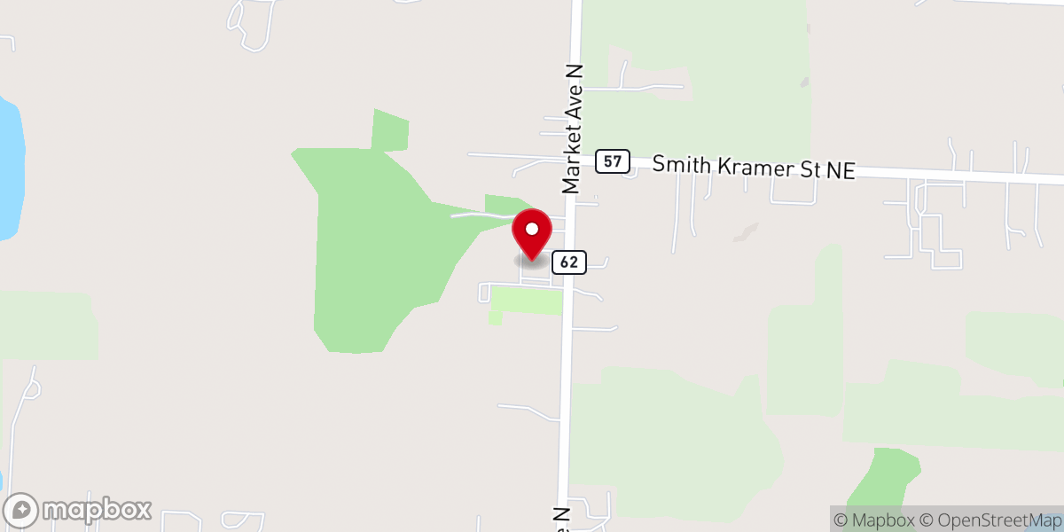 Map showing location of Hartville Conservative Mennonite