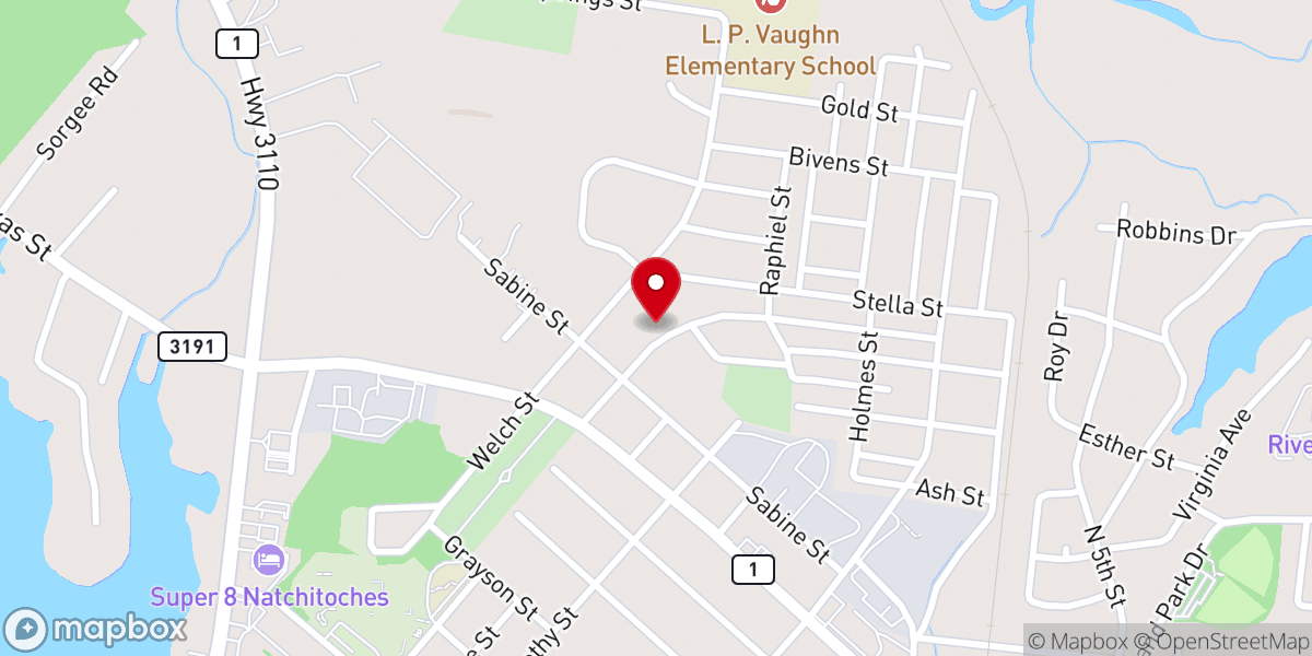 Map showing location of Greater New Hope Baptist Church
