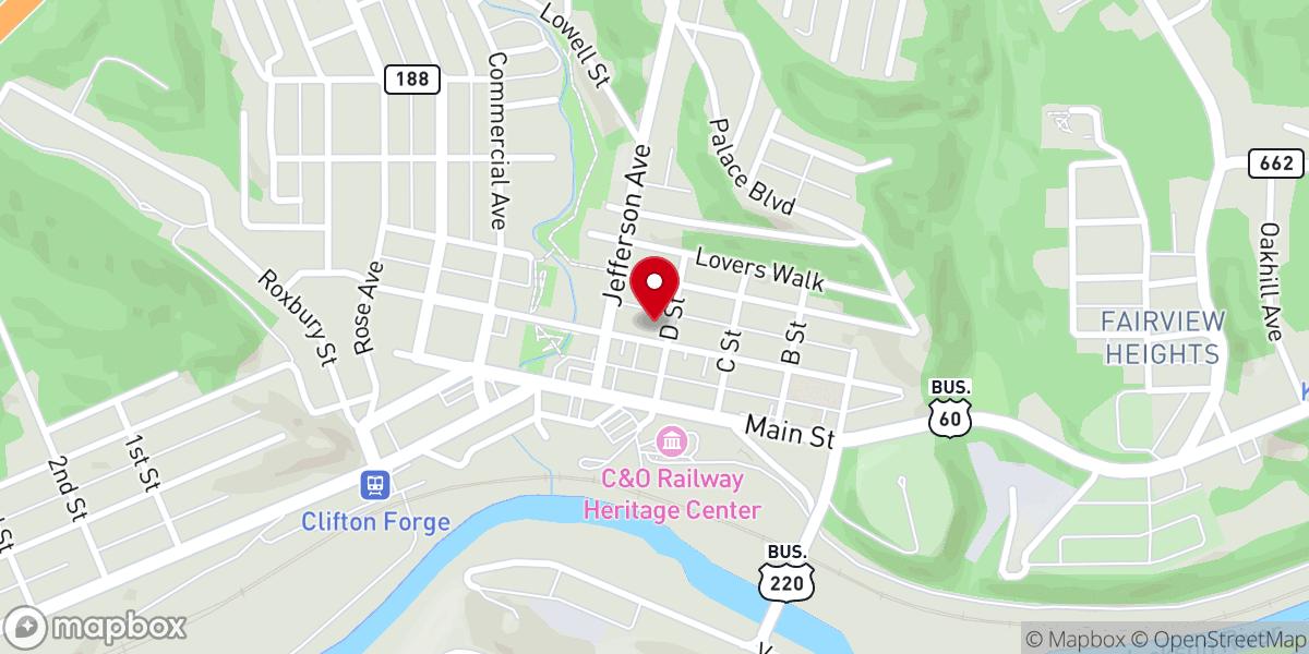 Map showing location of Home of the spirits