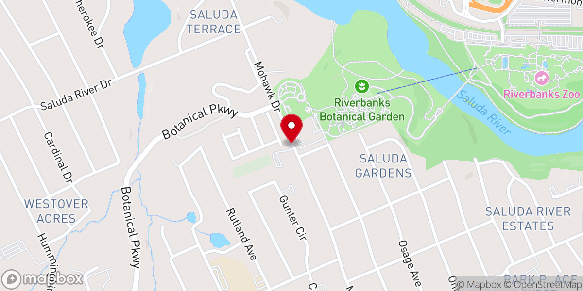 Map showing location of Trinity United Methodist Church