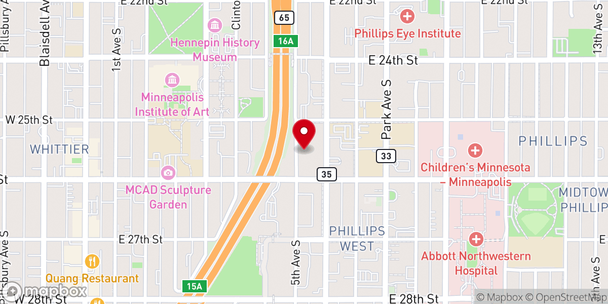 Map showing location of New Hope Baptist Church