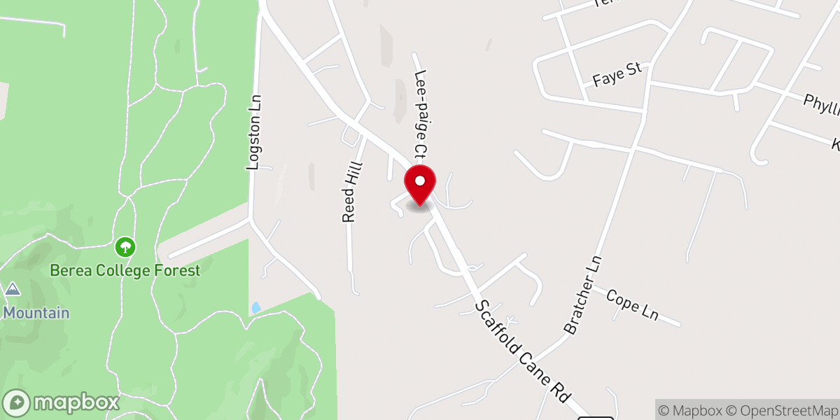 Map showing location of Bethal Baptist Church