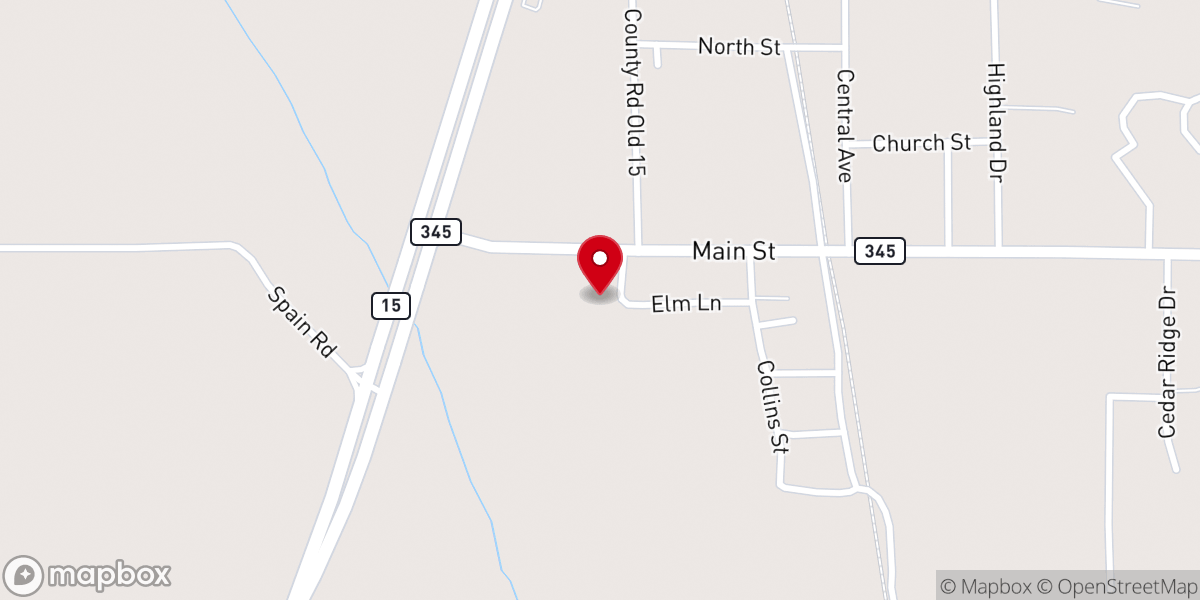 Map showing location of Church Street Manor Assisted Living