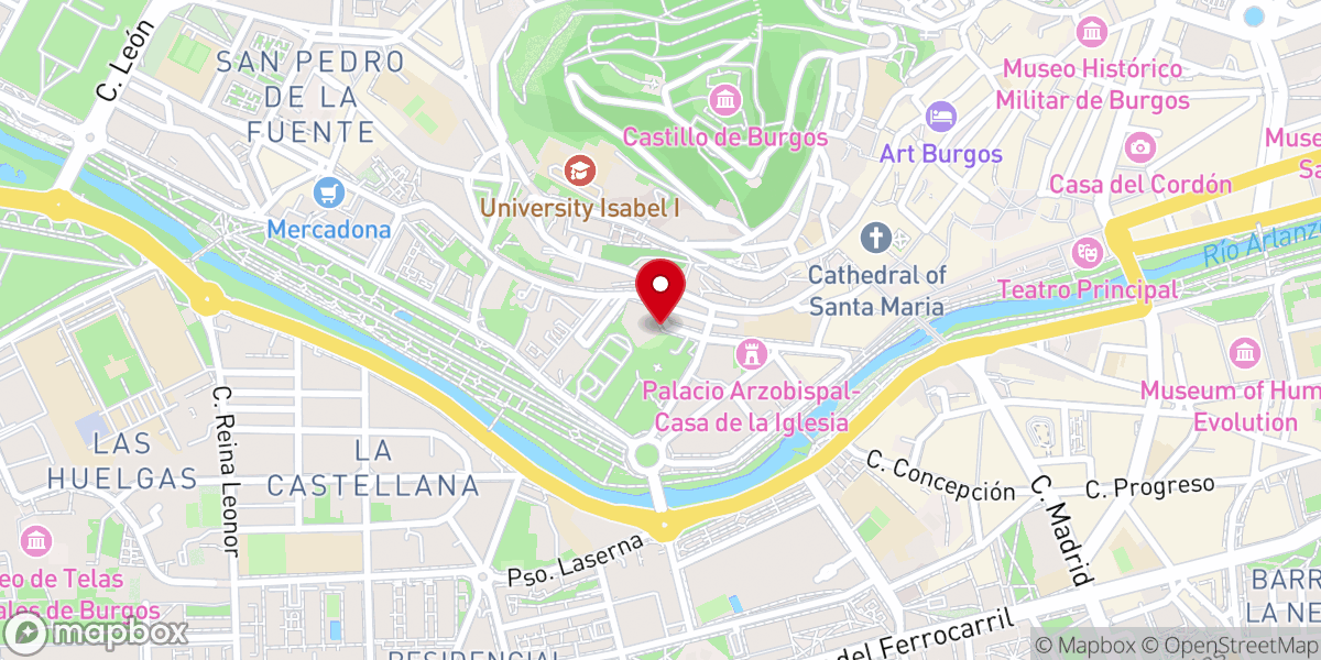 Map showing location of Capilla de la Residencia Sacerdotal