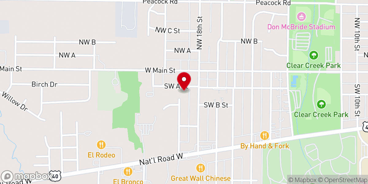 Map showing location of Richmond New Life Tabernacle