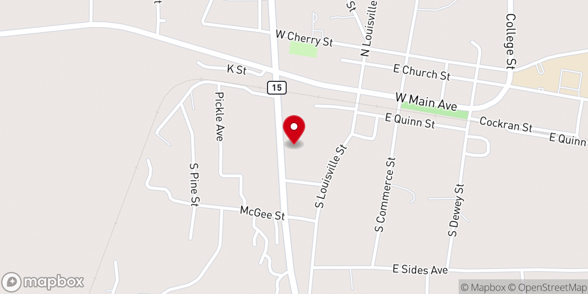 Map showing location of Gospel Temple Cogic