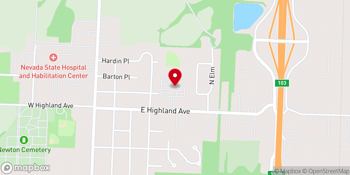 Map showing location of First Baptist Church
