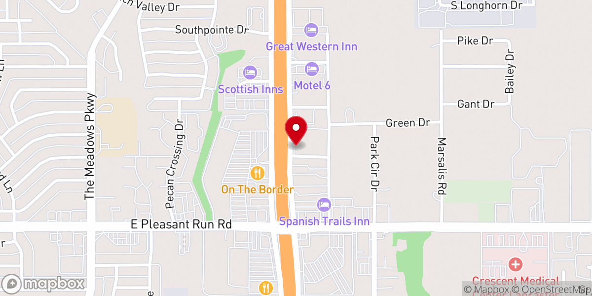 Map showing location of New Birth Worship Center
