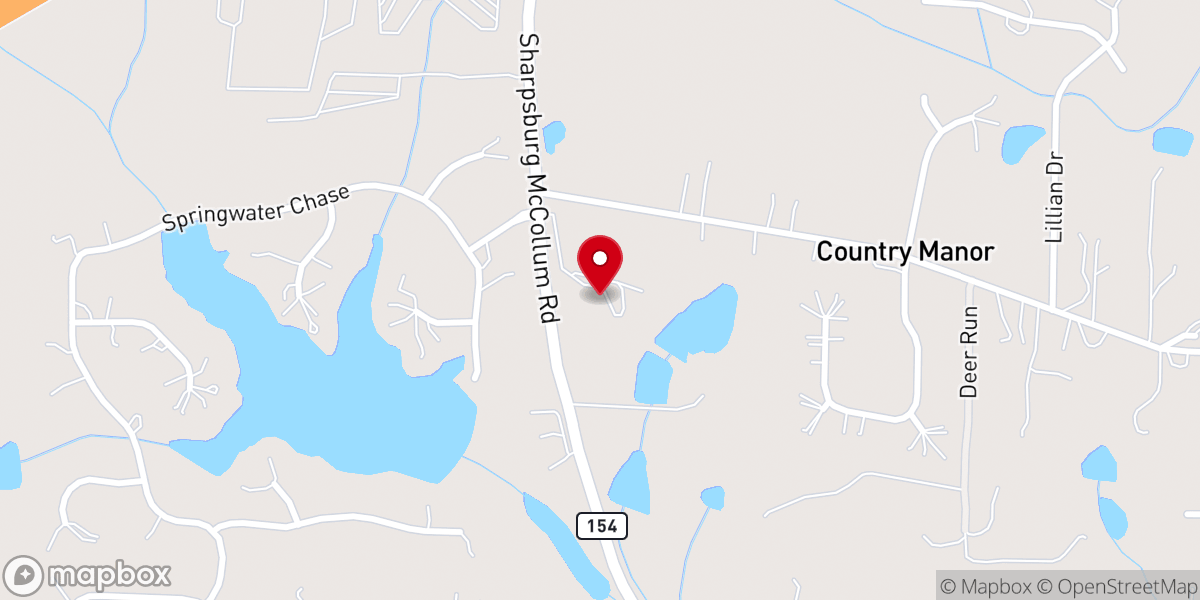 Map showing location of Emmanuel Baptist Church