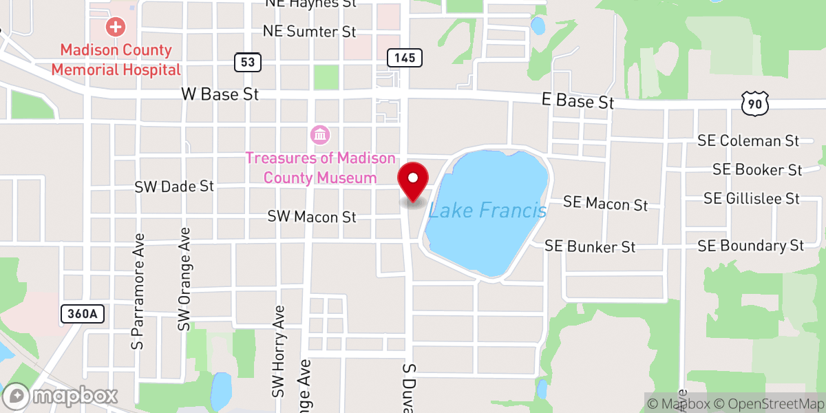 Map showing location of Madison Builder's Supply