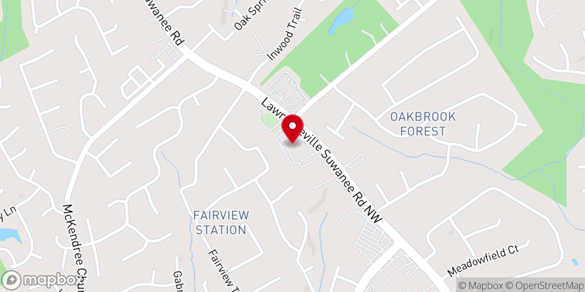 Map showing location of McKendree United Methodist Church
