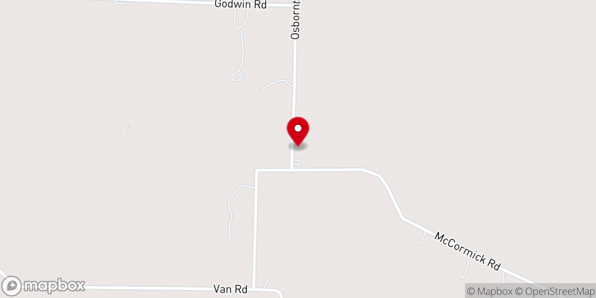 Map showing location of Hammond Grove Baptist Church
