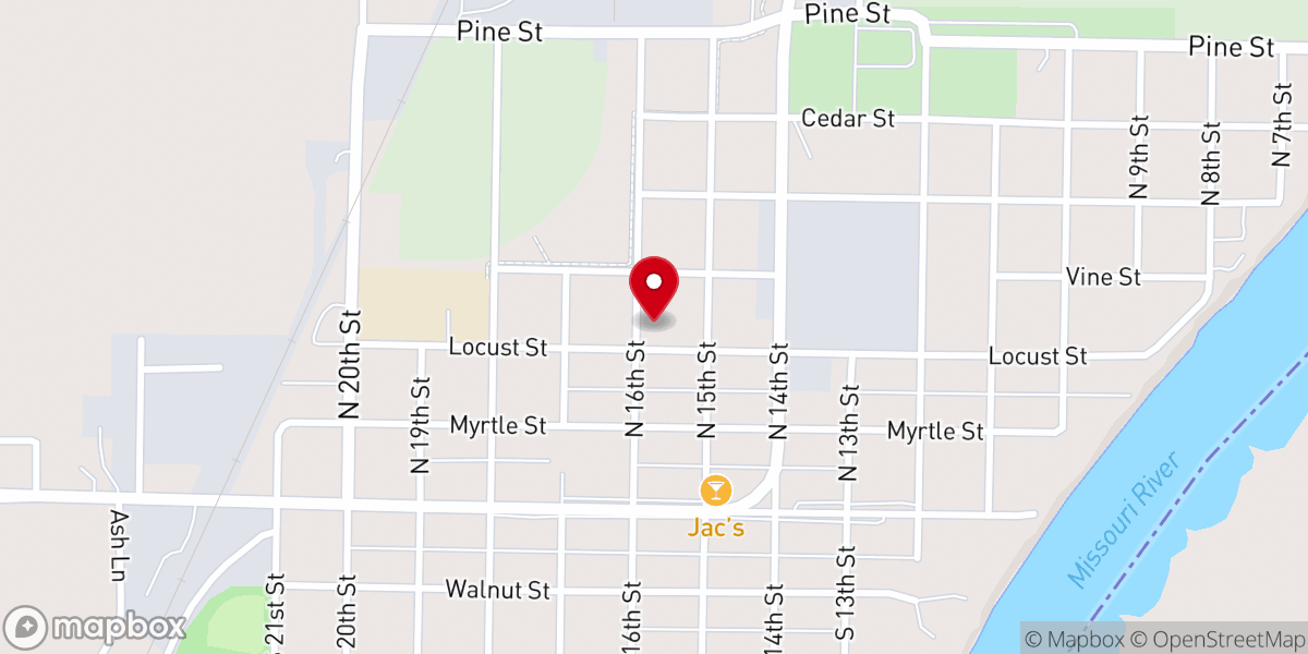 Map showing location of United Methodist Church